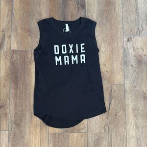 Doxie Mama Black Kids Tank Top